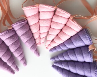 Unicorn horn party favors - 12 pack - pink and purple - unicorn horn headbands
