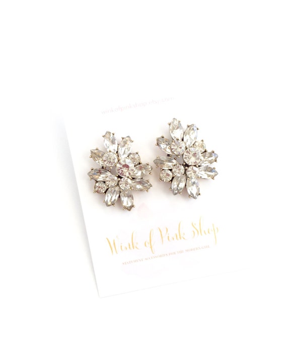 Crystal Luxe Cluster Earrings