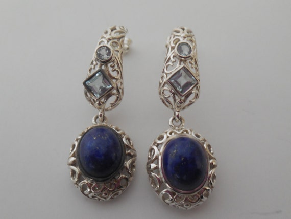 Lapis Lazuli and Blue Topaz Earrings Lapis Lazuli by Gomis