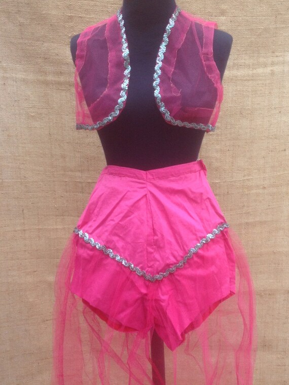 Genie Costume Handmade Vintage Hot Pink and Tule