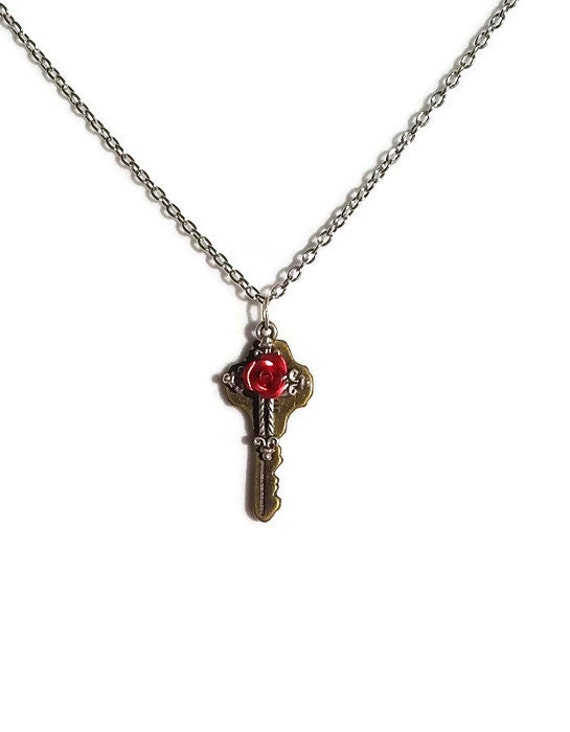 Cross Necklace/ Cross Jewelry/ Fantasy Key/ by EttaRoseBoutique