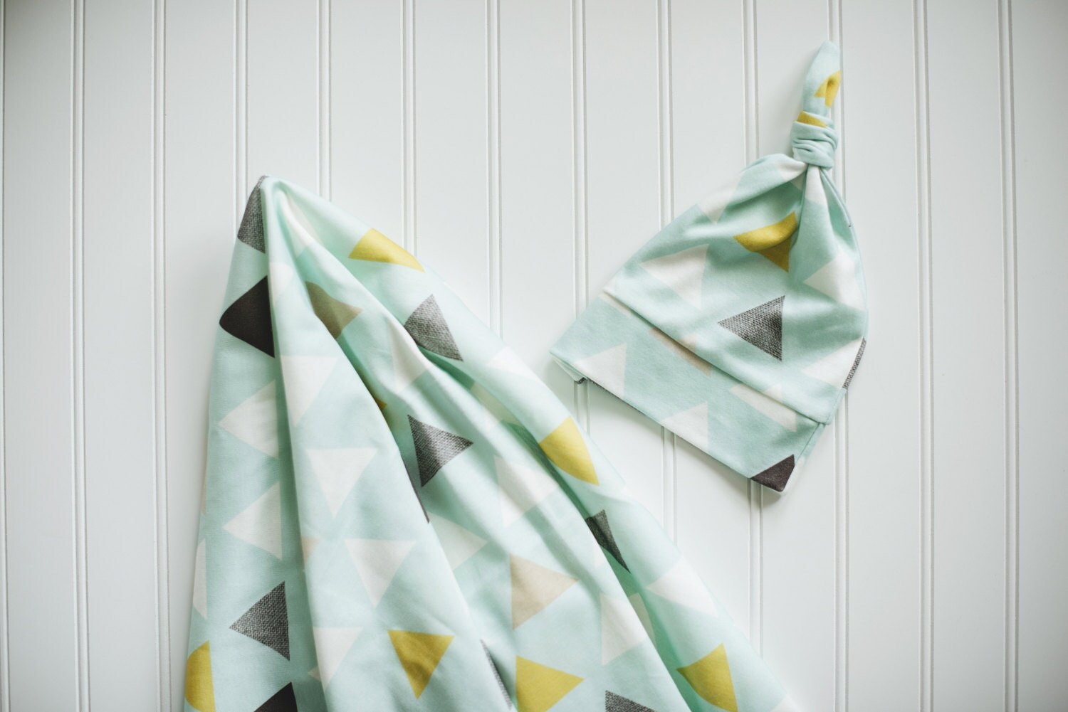 Unisex Baby Swaddle Blanket. Modern Organic Swaddling Blanket.