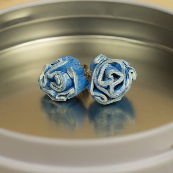 Original earrings Ceramic clay earrings Handmade clay posts