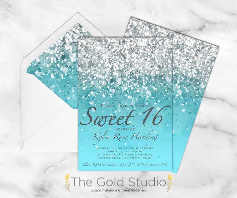 Printable Sweet 16 Invitations 8