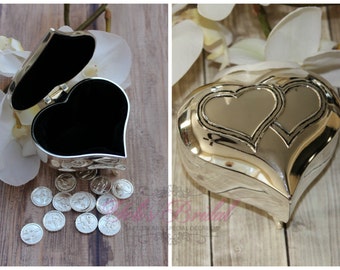 Wedding Arras, Wedding Ring Box, Arras de Boda, Unity Coins, Treasurer Chest Wedding Arras, Silver Wedding Arras, 13 wedding Unity Coins