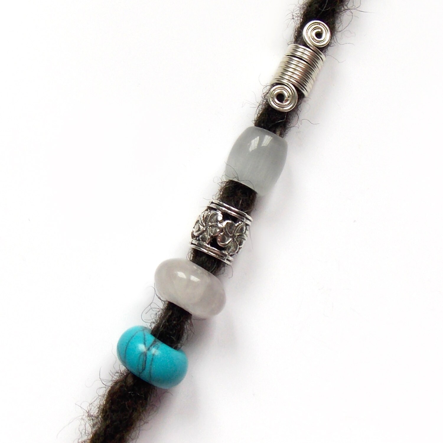 Dreadlocks beads Set loc jewelry Beard jewelry Natural