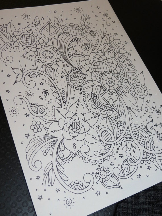 paisley doodle coloring pages - photo #21