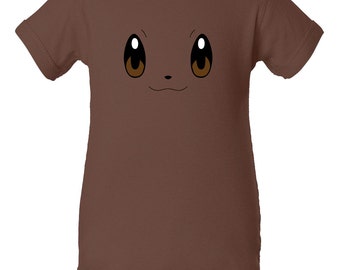 Eevee Inspired Character Onesie Infant Baby Newborn Onesie Creeper Crawler One Piece Bodysuit 100% combed ringspun cotton