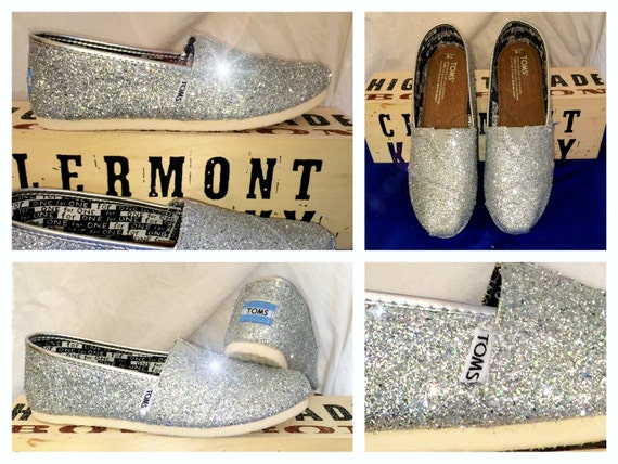 silver sparkly toms