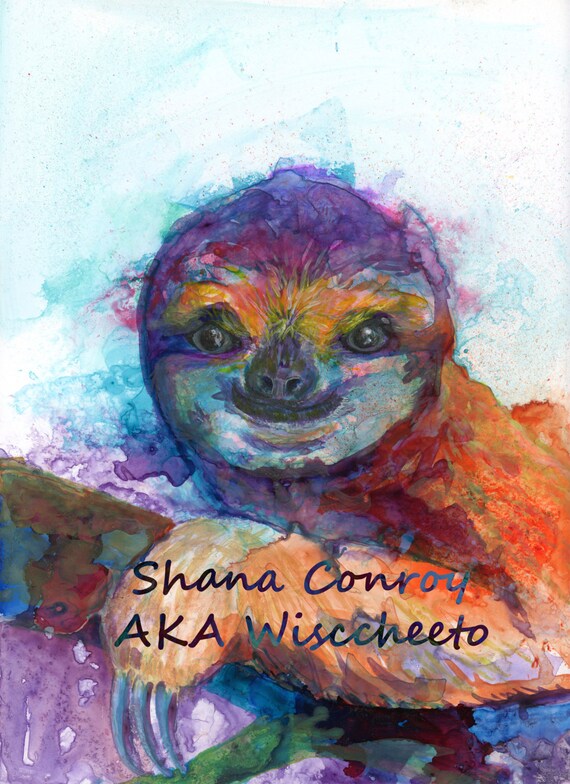 Items similar to Sloth Art Print on Etsy