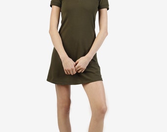 FLASH ** SALE ** 90's DEADSTOCK Polo Dress! ~ Olive Green