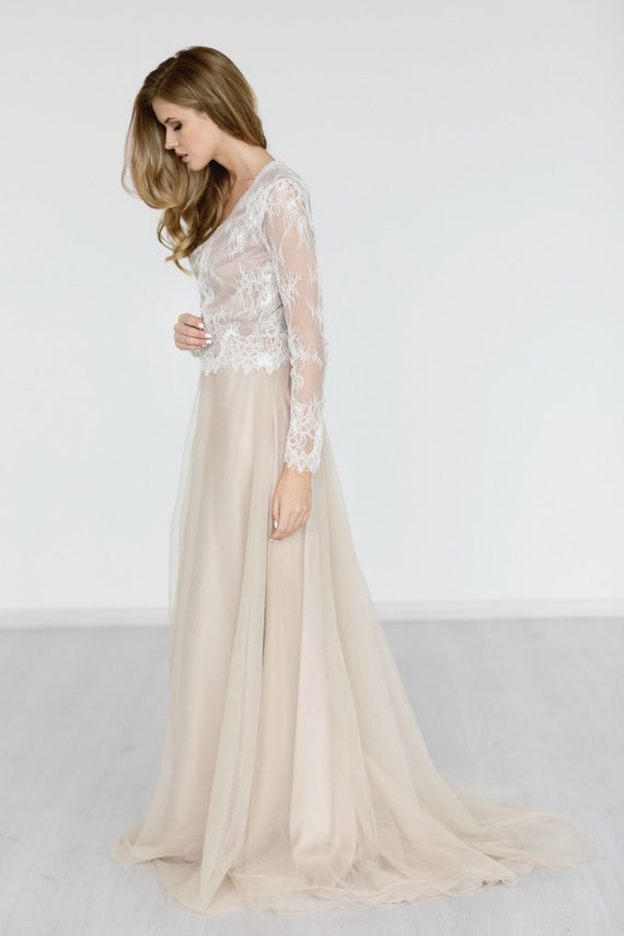long white tulle wedding skirt