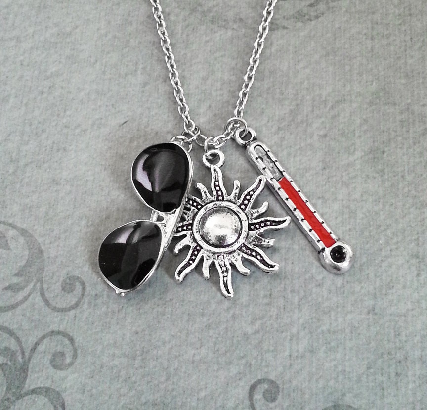 Sunglasses Necklace Black Sunglasses Charm Necklace Sunglasses