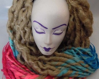 30" Set of Harley Quinn Inspired Synthetic Dread Lock Pigtails