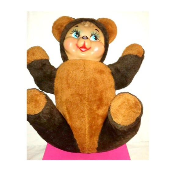 vintage rubber face bear