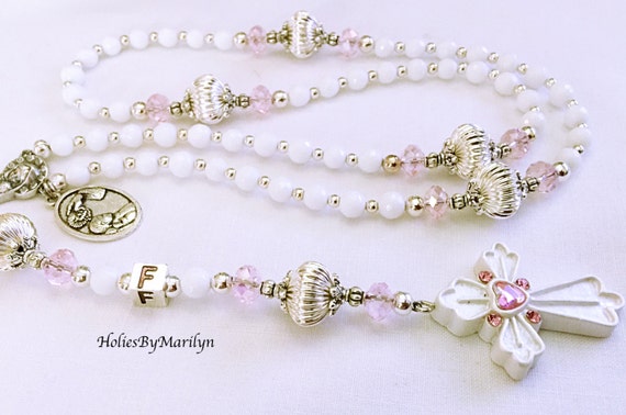 Rosario Católico Personalizado para Bautismo. Regalo Religioso. Rosario de Bauitizo. Regalo de Bautizo