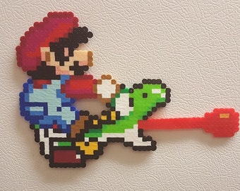 Mario Riding Yoshi 8 Bit