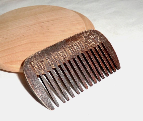 Beard comb for a small beard Vintage style Wooden Beard Comb