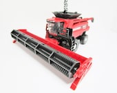 1/64 Scale Case IH Combine Harvester Working Rig Die-Cast Car Tree Ornament Decoration