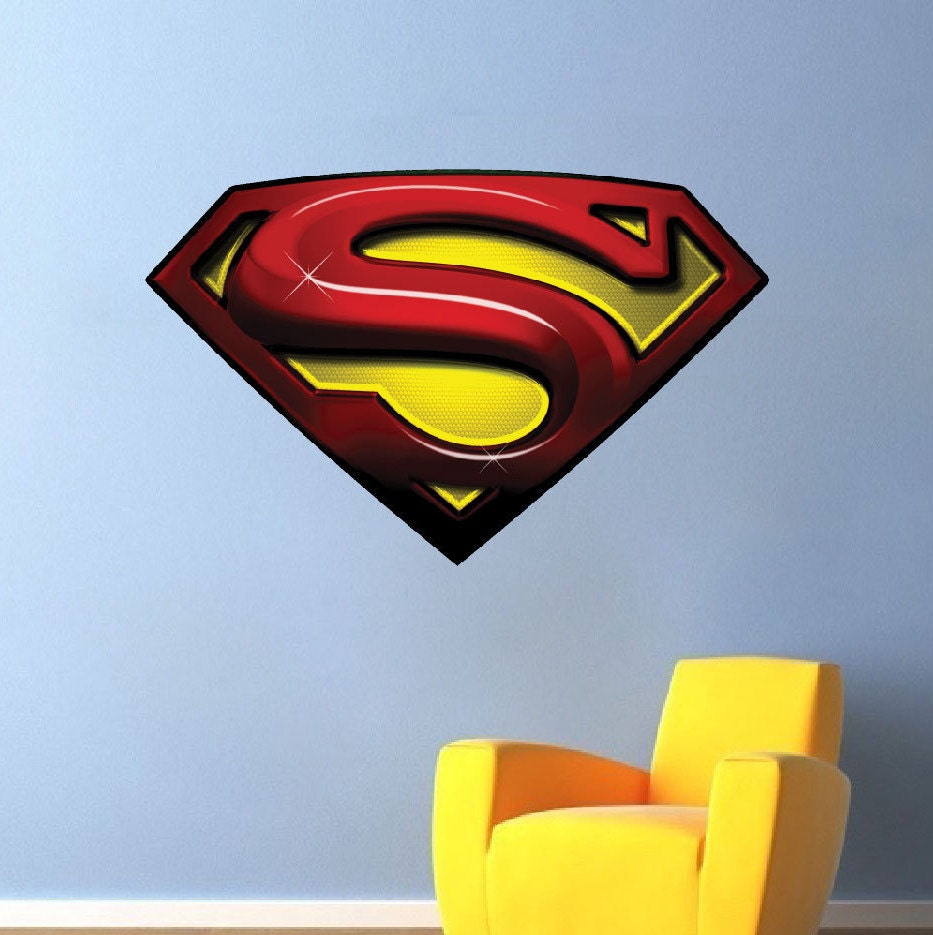 Superman Decals Bedroom Superhero Sticker Super Man Decal