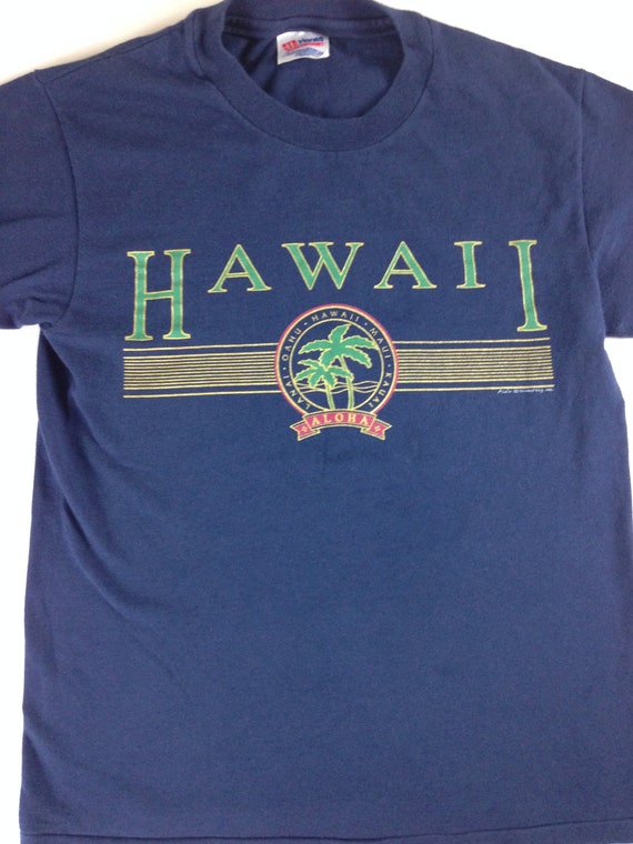 Hawaii T-Shirt Womens Small Hanes USA Made Aloha Oahu Maui