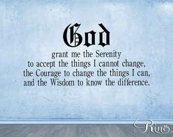 Serenity Prayer Wall Decor prayer wall decal | etsy Serenity Prayer Wall Decor prayer wall decal | etsy