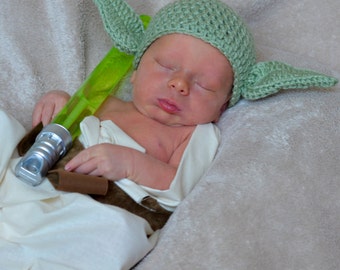 Star Wars Inspired Halloween Yoda Hat - Star Wars Halloween Yoda Costume - Yoda Hat - Star Wars Baby Gift - Geek Baby - Gift for Baby Boy