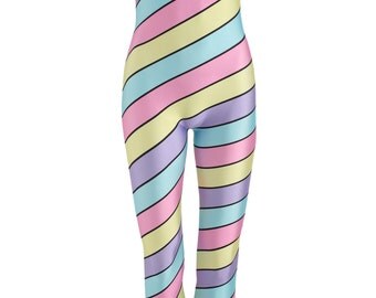 CANDY STRIPES unitard catsuit jumpsuit romper top womens ladies girls top tumblr hipster grunge retro vtg boho swag color cute goth pastel