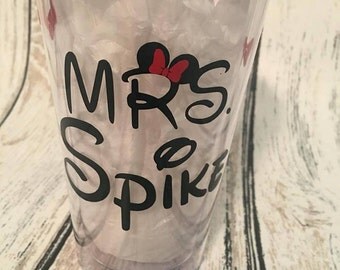 Disney Mrs Tumbler - Disney Mrs Wedding Tumbler - Disney Wedding Gift - Disney Bride