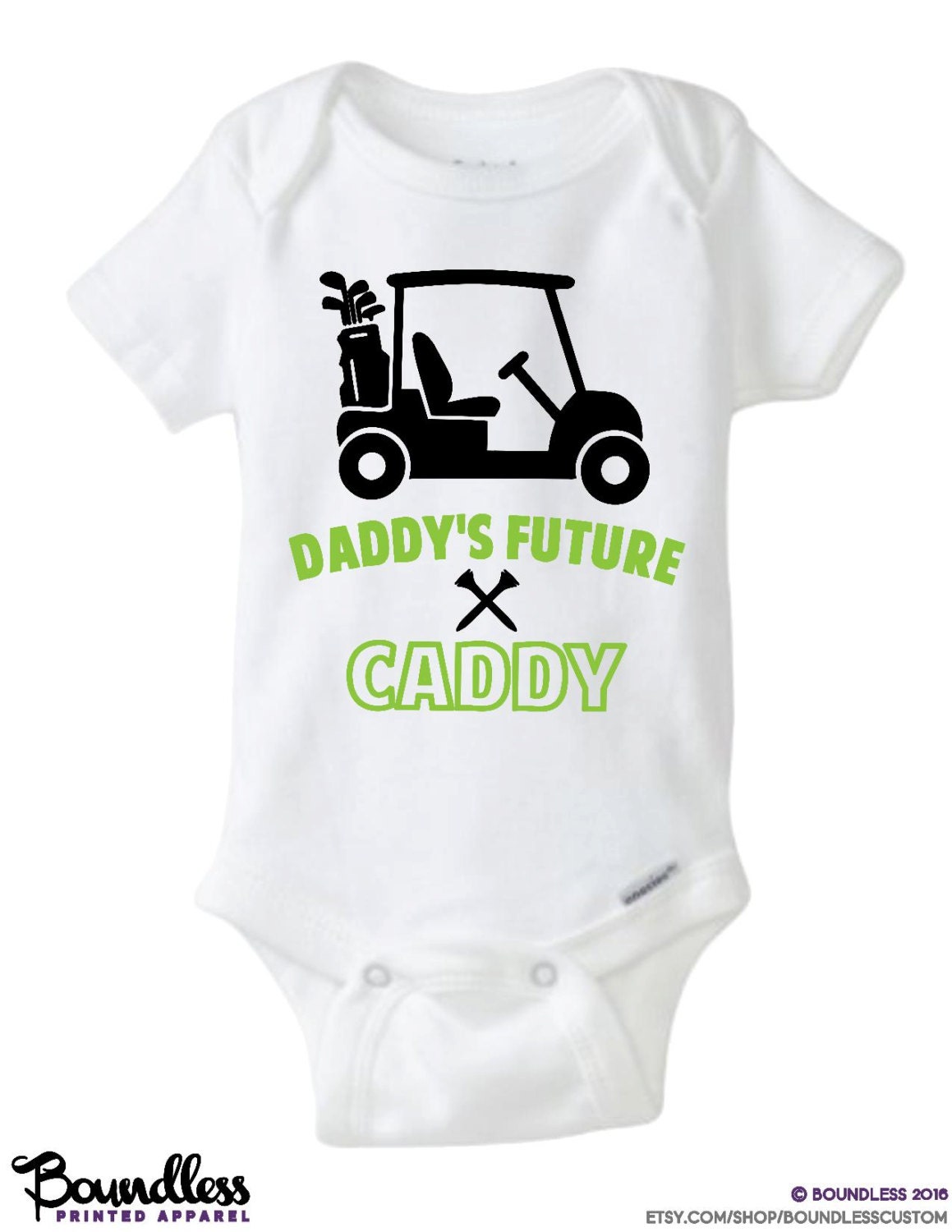 Golf Onesie Daddy's Future Caddy Baby Onesie by BoundlessCustom