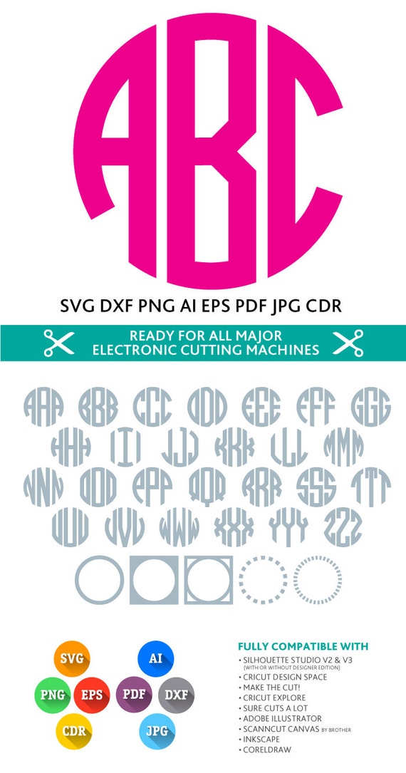 Download Circle Monogram Font Circle Monogram Svg Circle Font by ...