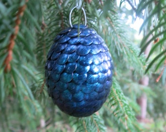 Dragon egg ornament - blue