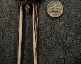 SCA Hair Pin Flower-Hair accessories- hippie-flower hair-Bone carving-real Deer horn-Carved Antler hair fork