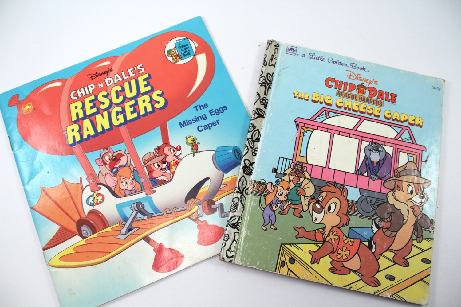 Two vintage Chip 'n Dale Rescue Rangers books: The