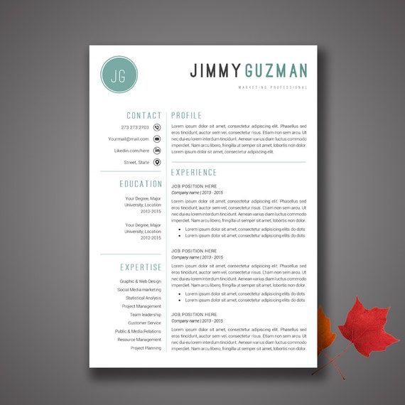 Resume Template Word CV Template Cover Letter Paper Letter