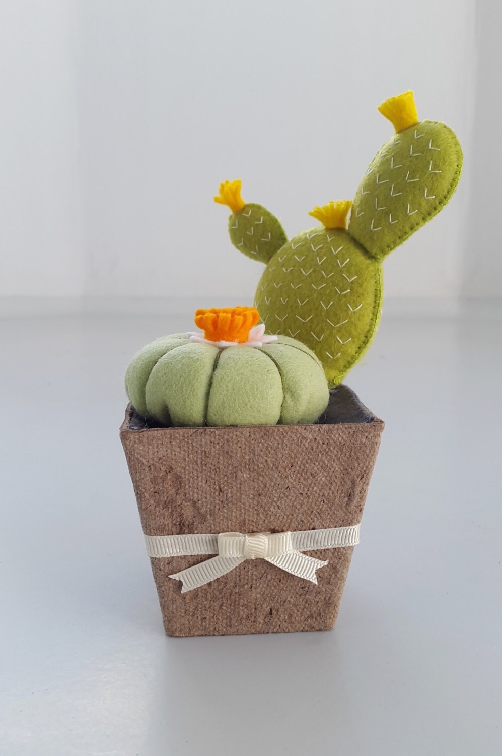 Felt cactus Felt pincushion Faux cactus Faux succulent