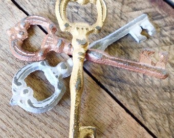 Rustic Key Bottle Opener - Vintage Style Keys - Office Gifts For Men - Business Gifts For Women - Decorative Keys - Small Gift For Coworker