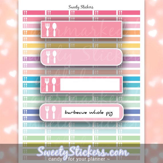 Meal Planning Stickers Printable ღ Meal Planner Stickers