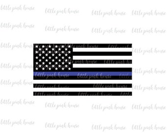 Blue Lives Matter, Thin Blue Line, Police Officer, American Flag, Police, SVG, Police Officer SVG, Police SVG, Instant Download, svg, dxf