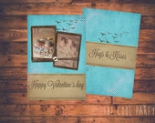INSTANT DOWNLOAD - Valentine Photocard Template-PHOTOSHOP