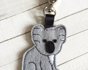 fluffy koala keyring