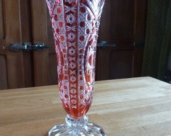 Vase marocain en céramique vintage orange, bleu et blanc, fabriqué à la main - E