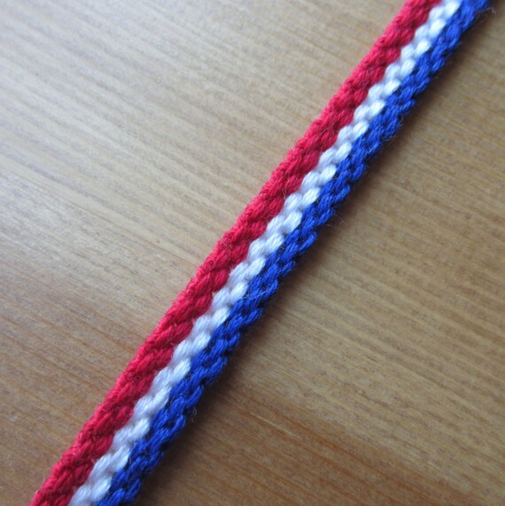 red white and blue zipper friendship bracelet