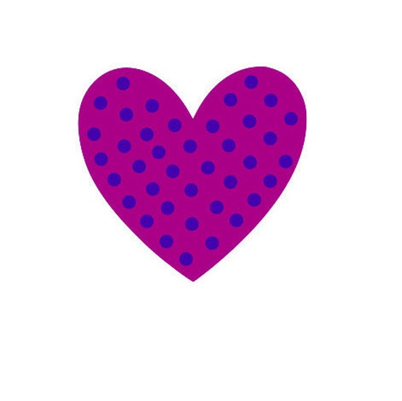 polka dot Heart Cut file Valentines