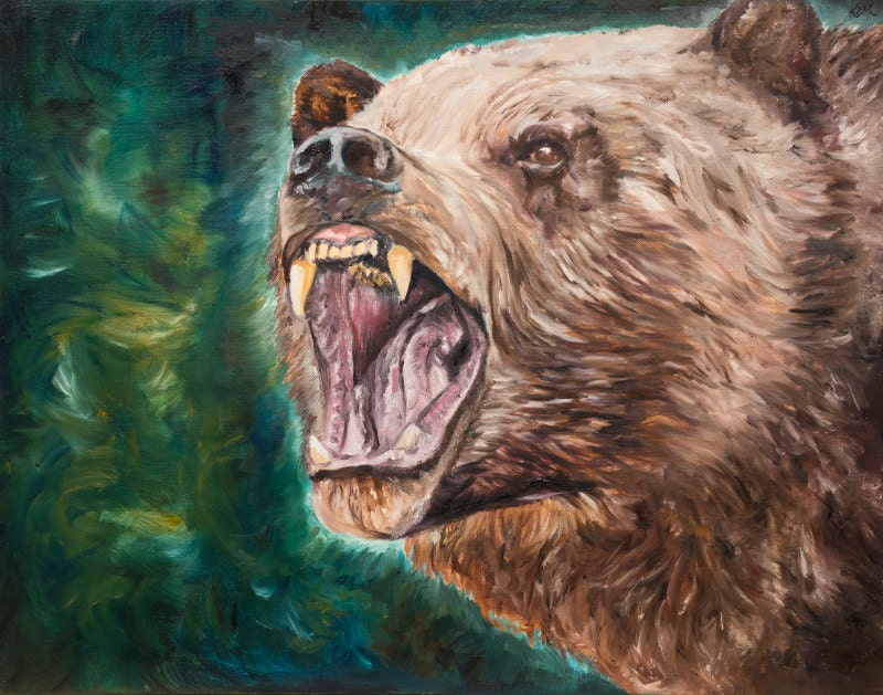 Kodiak King Fine Art Giclee Print Wall Art Animal Art