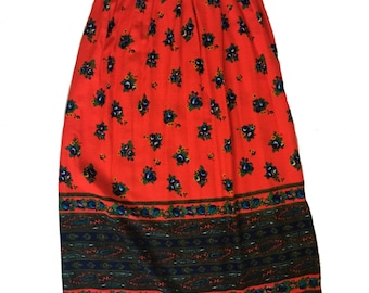 Hand Made Floral Maxi Skirt