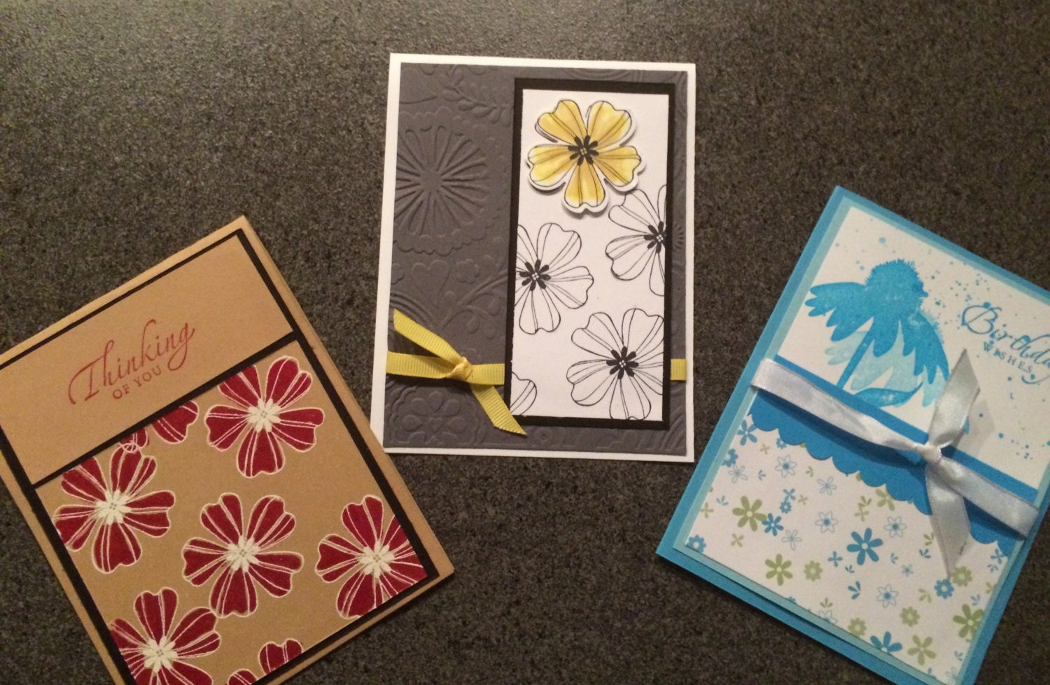 Handmade Card Kit Hand Stamped Card Kit Stamped Card Kit