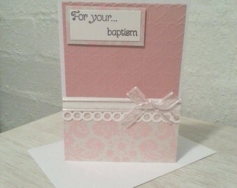 Handmade Baptism or Christening Card