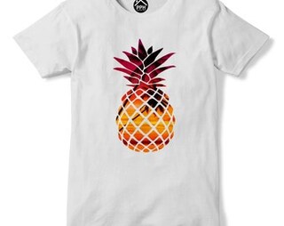 T-Shirt Donna Urban Backwoods Ananas - Stamapa Premium, Cotone Pettinato, Vestibilità Regular, Taglie Forti Fino A 5XL