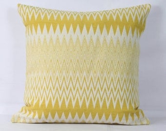 Yellow throw pillow case zig zag pillow covers 16 x 16 yellow decorative pillows 20x20 yellow pillow cover 18x18 inch pillow cover 26 x 26